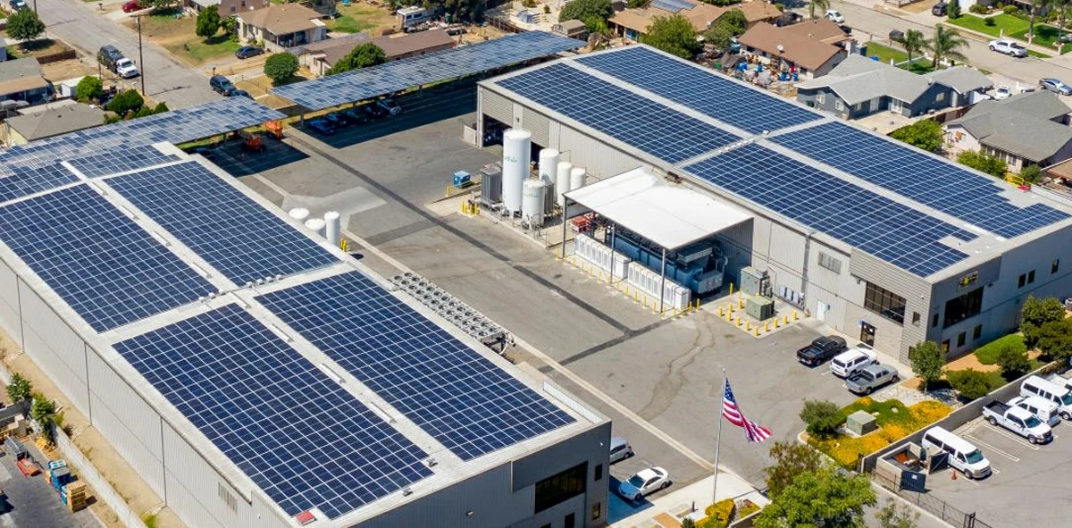 Commercial solar installation