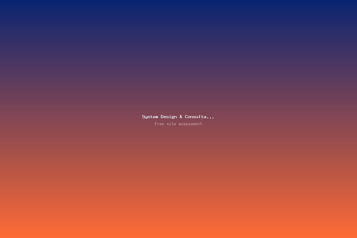 System Design & Consultation